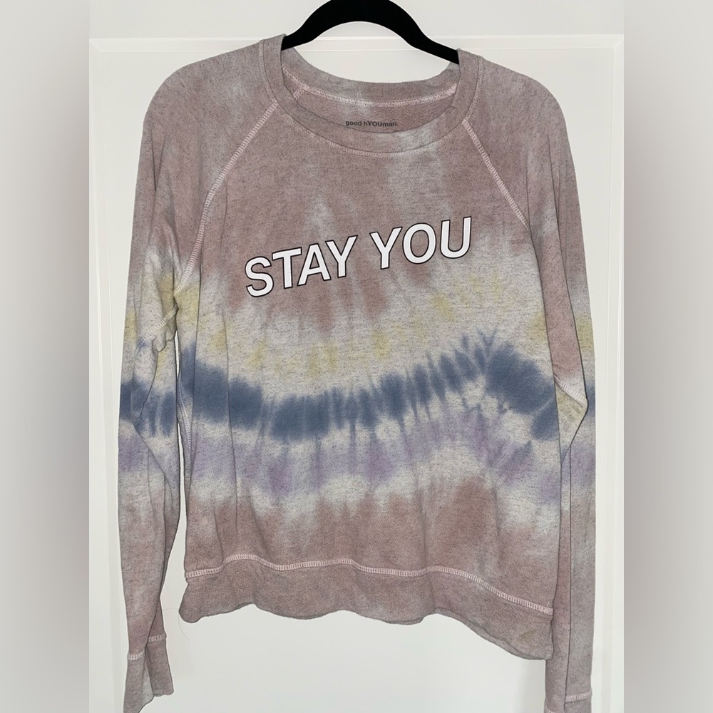 good hYOUman “Stay You” Tie Dye Crewneck